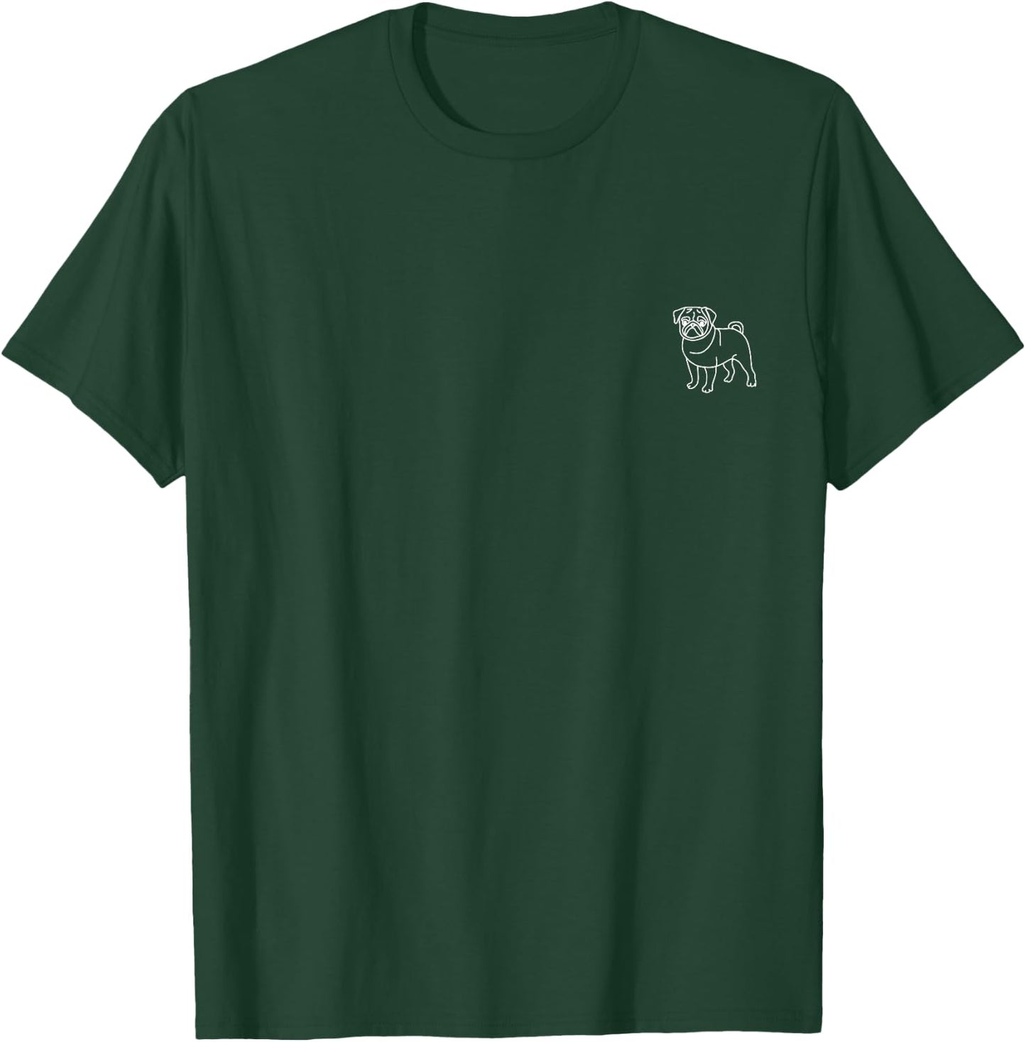 Pug Minimalism Dog T-Shirt - T-Shirt | Forest