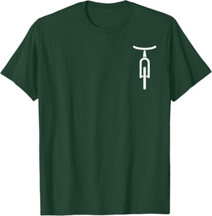 Bicycle Logo Minimal Retro For Cyclist Cycling Lovers T-Shirt - T-Shirt | Forest