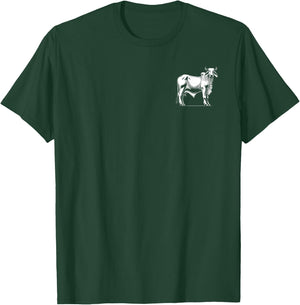 Cow Farmer Breeder - Monochromatic Brahman Cattle T-Shirt - T-Shirt | Forest