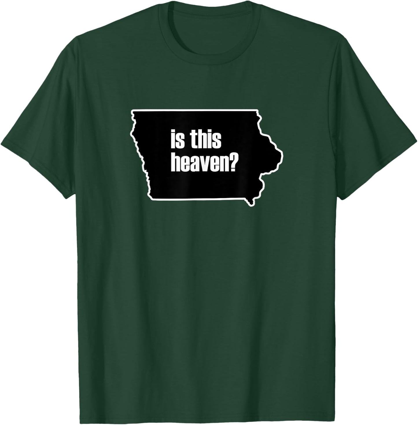 Is This Heaven Funny Iowa T-Shirt - T-Shirt | Forest