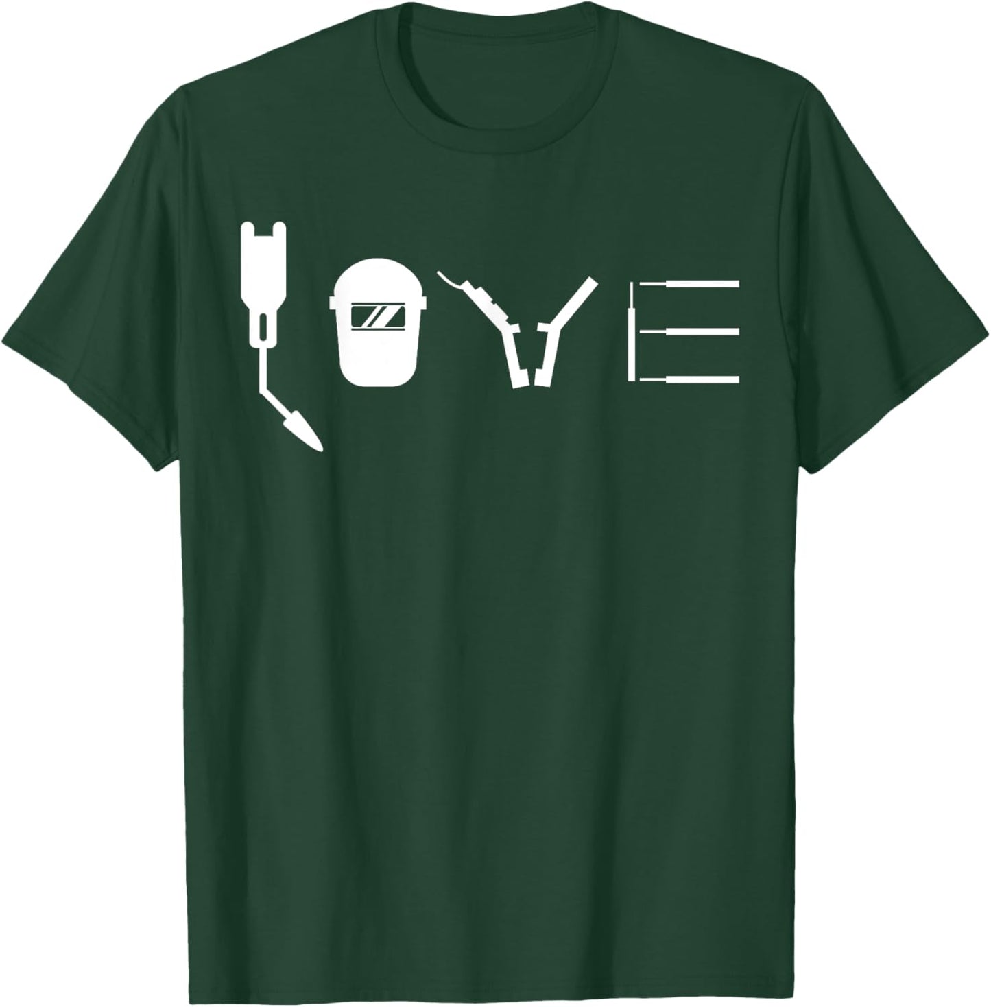 One Of A Kind Love For Welding 11 | Adults & Kids Weder Love Shirt | Black Modern Letter Print T-Shirt - T-Shirt | Forest