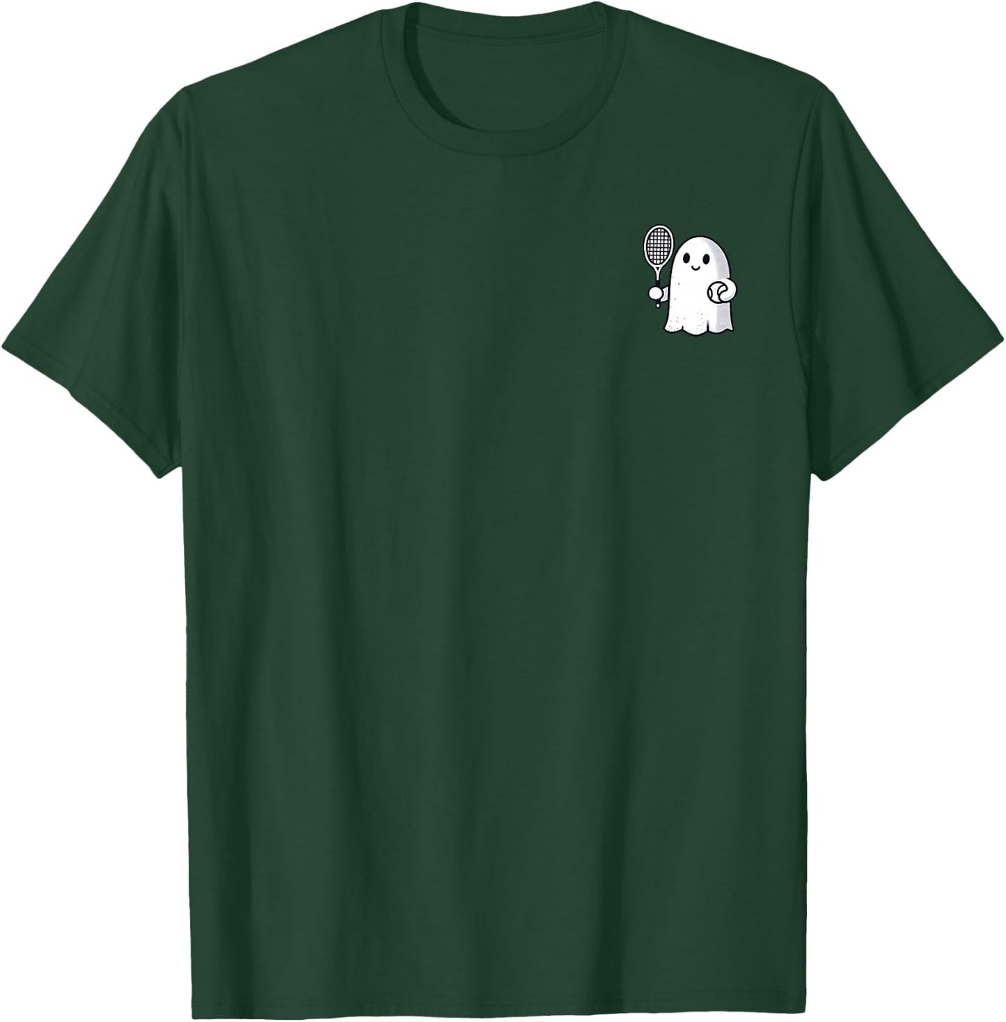 Funny Halloween Ghost Tennis My Boo Halloowen Men Women T-Shirt - T-Shirt | Forest