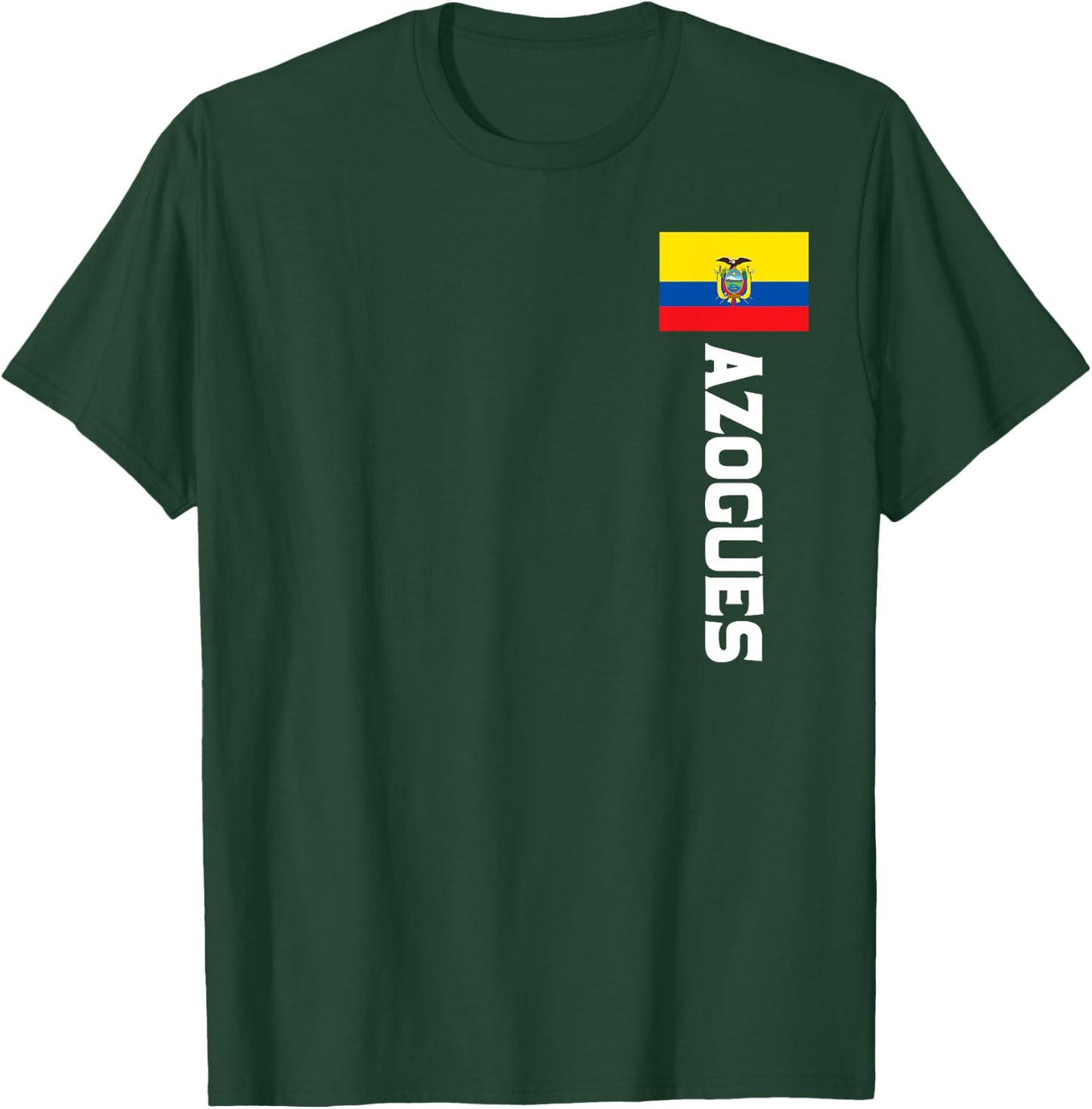 Azogues Ecuador Flag Emblem Escudo Bandera T-Shirt - T-Shirt | Forest