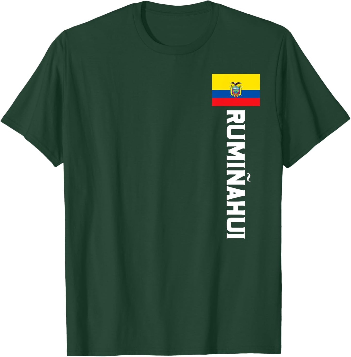 Rumiñahui Ecuador Flag Emblem Escudo Bandera T-Shirt - T-Shirt | Forest