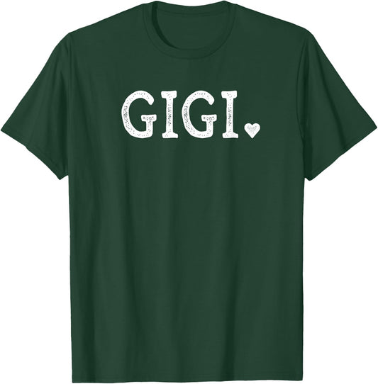 Gigi Gifts Design with Heart Love Gigi T-Shirt - T-Shirt | Forest