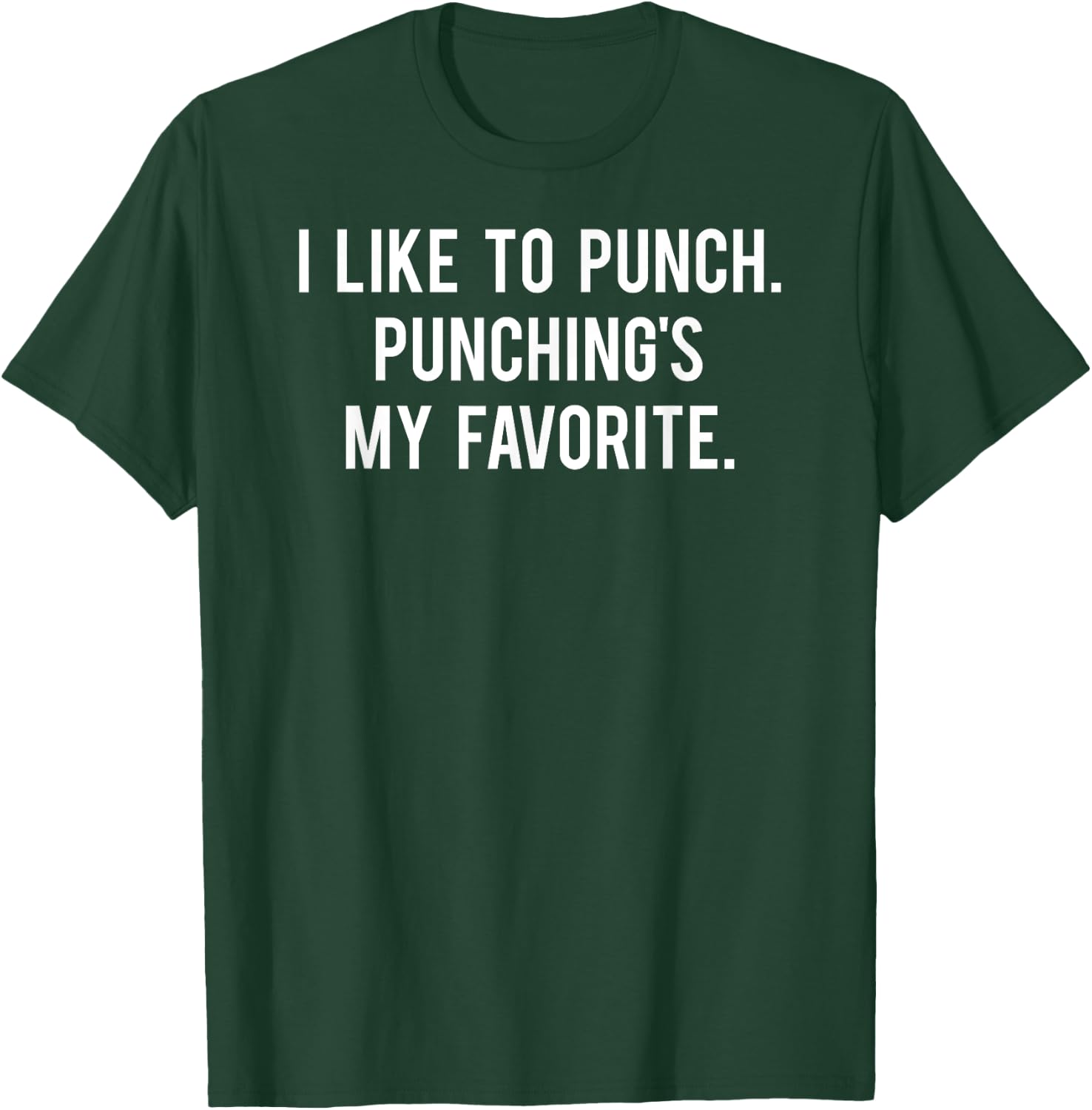 I Like To Punch Funny Love Boxing Saying Gym Training Boxer T-Shirt - T-Shirt | Forest