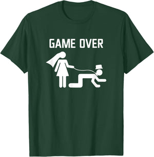 Groom Game Over Bachelor Supplies Party Wedding T-Shirt - T-Shirt | Forest