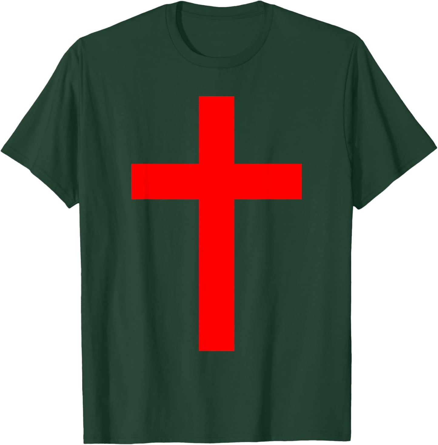 Red Christian Jesus Cross T-Shirt - T-Shirt | Forest