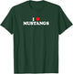 I Love Mustangs Heart Horse Riding Racing Luv Shirt T-Shirt - T-Shirt | Forest
