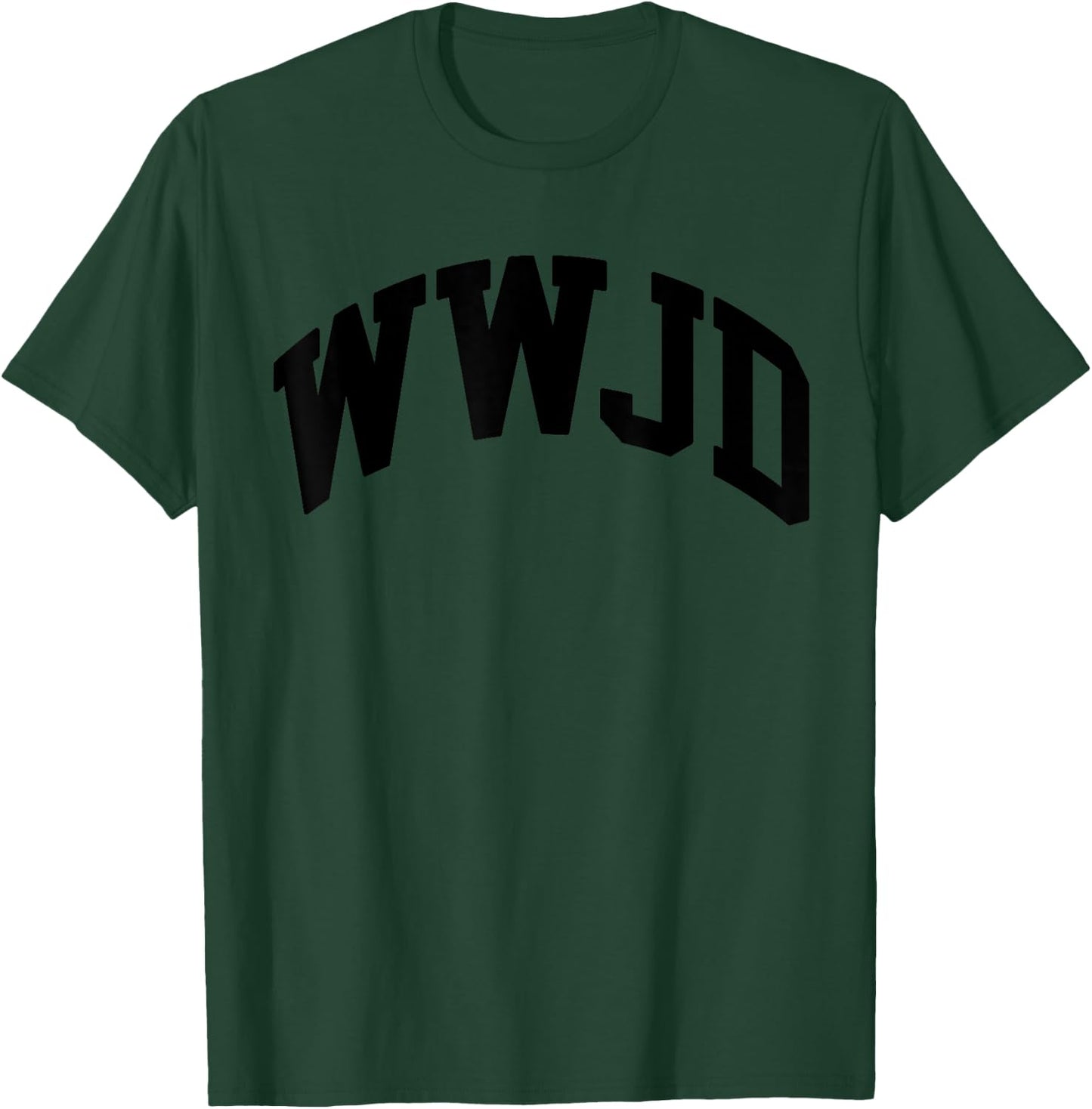 WWJD What Would Jesus Do Christian Bible Faith Minimalist T-Shirt - T-Shirt | Forest
