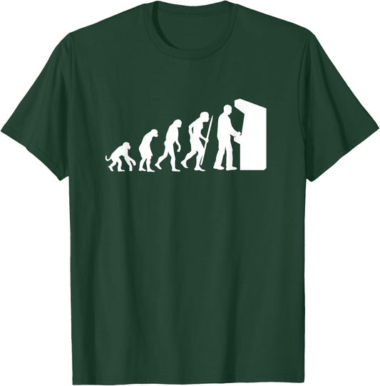 Funny Arcade Evolution arcade old school video game T-Shirt - T-Shirt | Forest