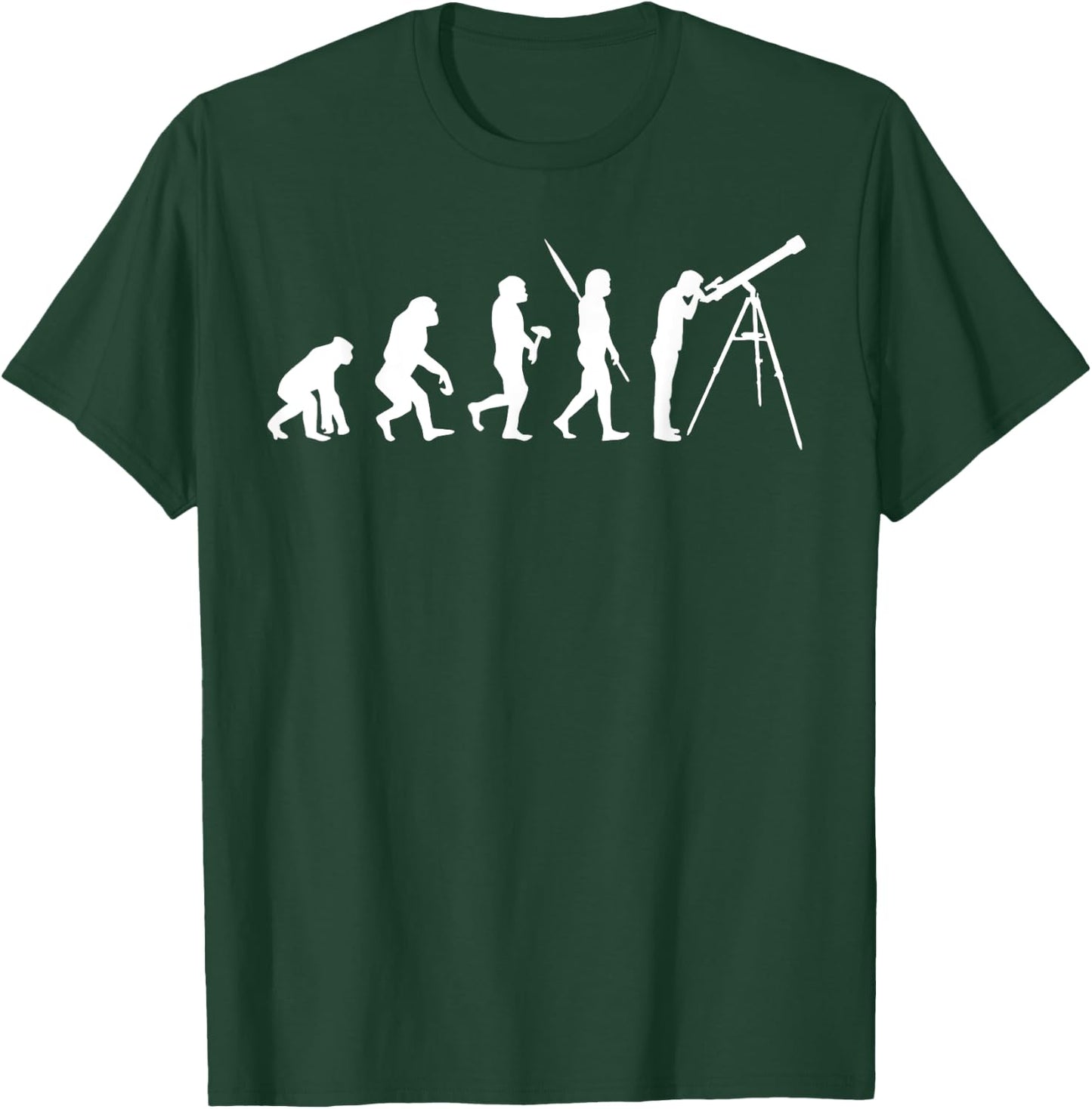Funny Astronomy Evolution Shirt - Women's Black Short Sleeve - Small - Regular Fit - Cotton 65%, Polyester 35% T-Shirt - T-Shirt | Forest