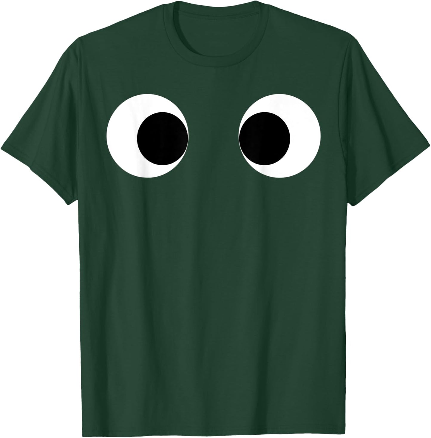 Really Creepy Scary Side Eyes Eyeballs Race Running Monster T-Shirt - T-Shirt | Forest