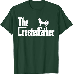 The CrestedFather Funny Chinese Crested Dog Dad Shirt Men T-Shirt - T-Shirt | Forest