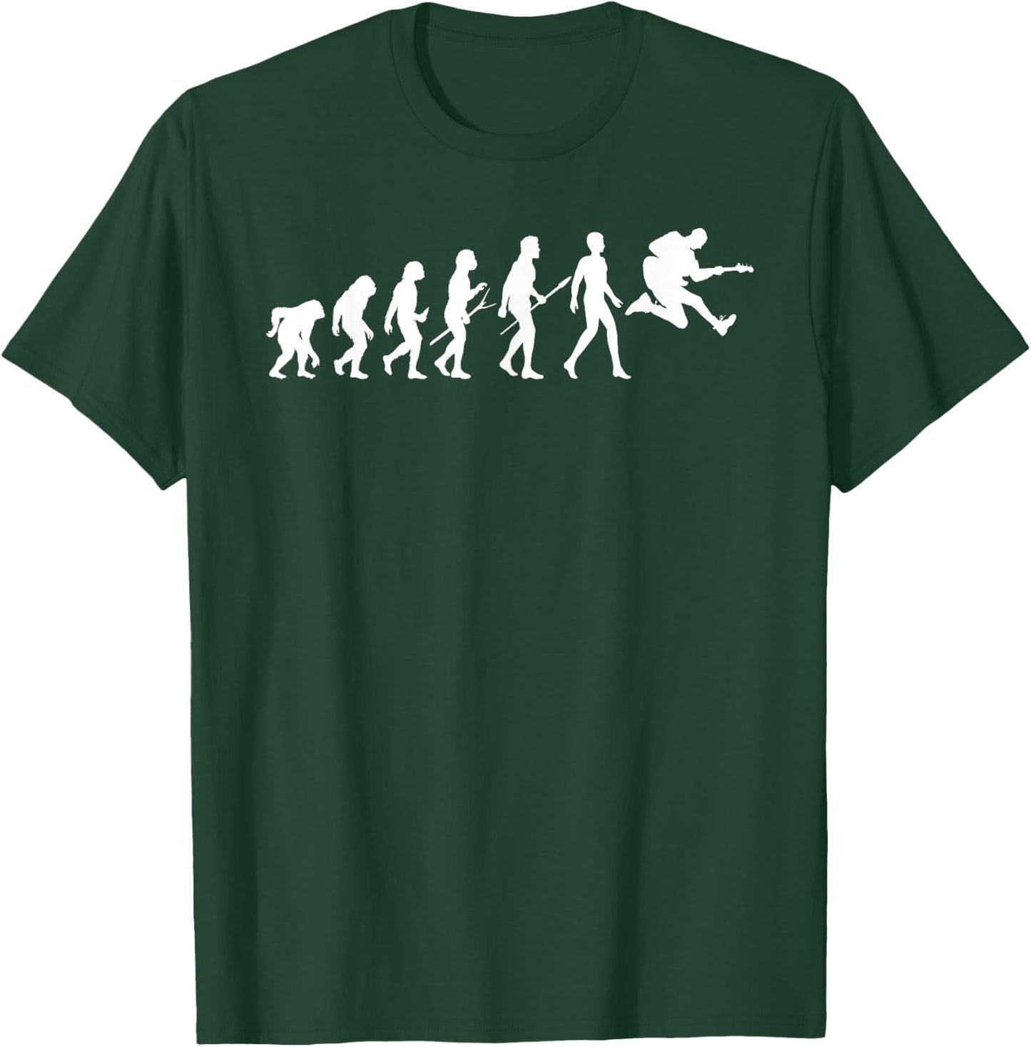 Evolution Guitar Player Guitarist Rock Musician T-Shirt - T-Shirt | Forest