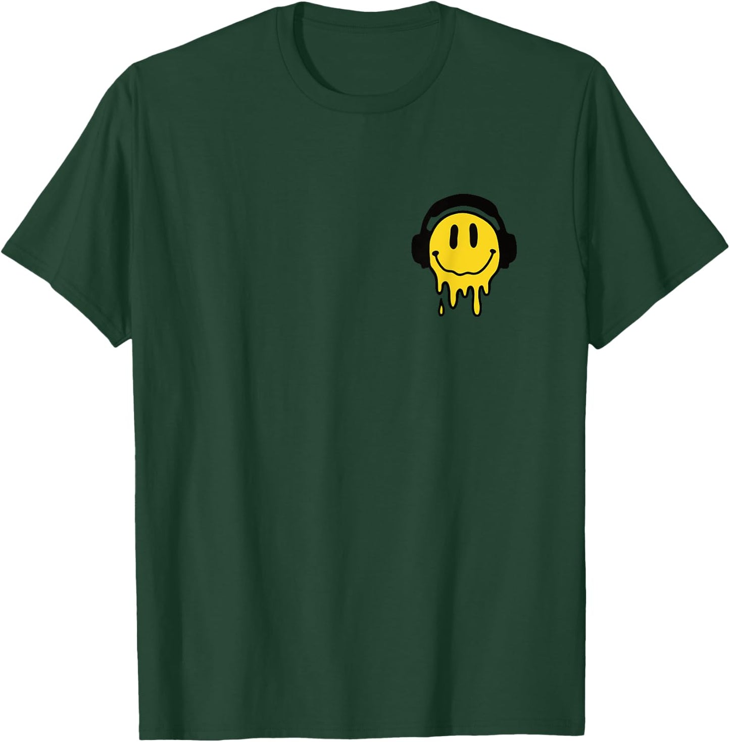 Melting Yellow Smile Funny Smiling Melted Dripping Face Cute T-Shirt - T-Shirt | Forest