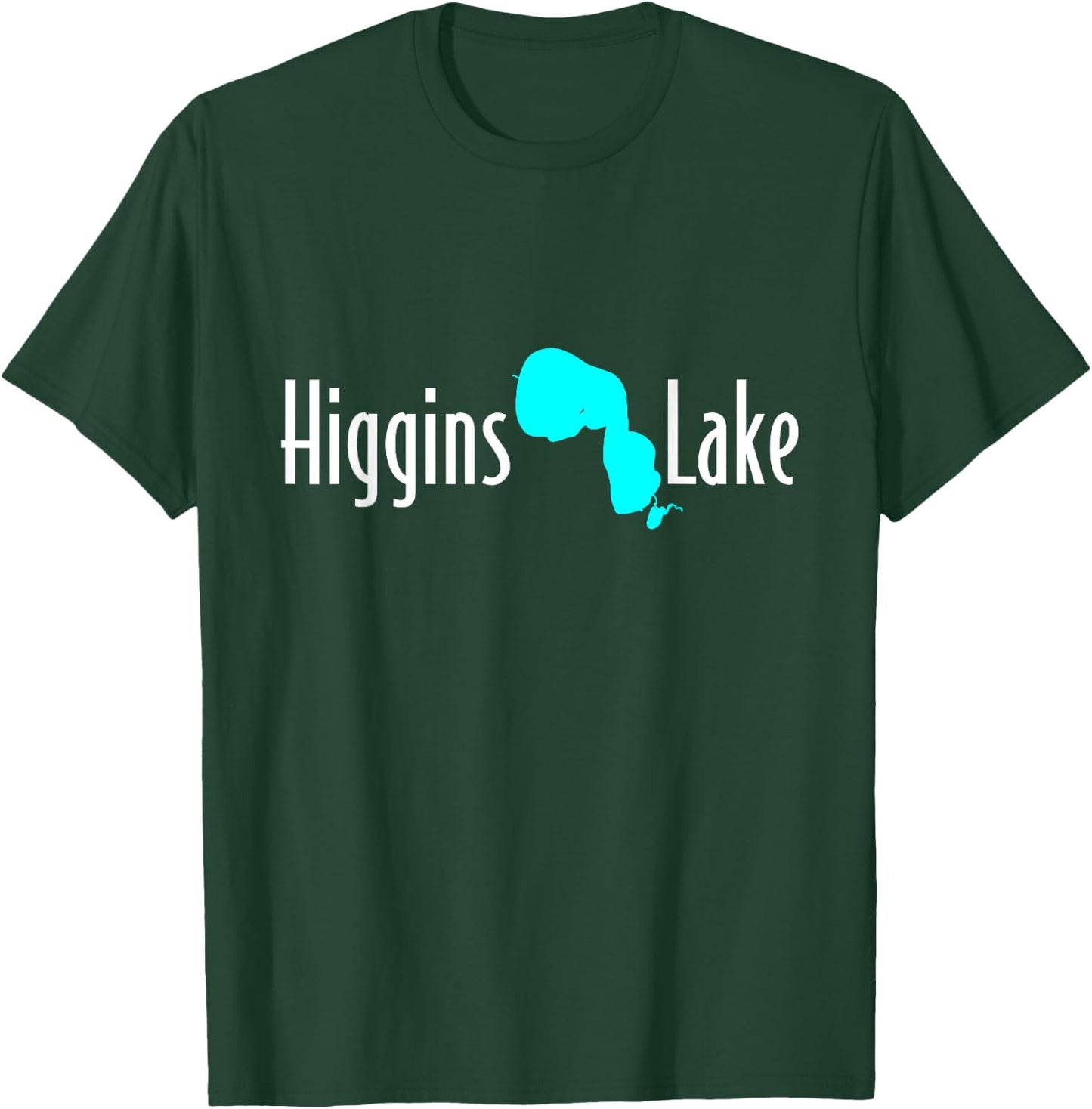 Minimalist Higgins Lake - Michigan T-Shirt - T-Shirt | Forest