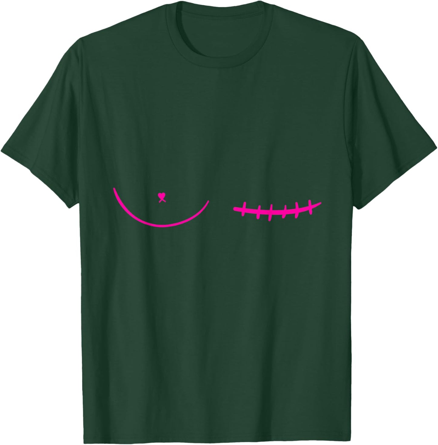 Left Mastectomy Scar Breast Cancer Survivor T-Shirt - T-Shirt | Forest