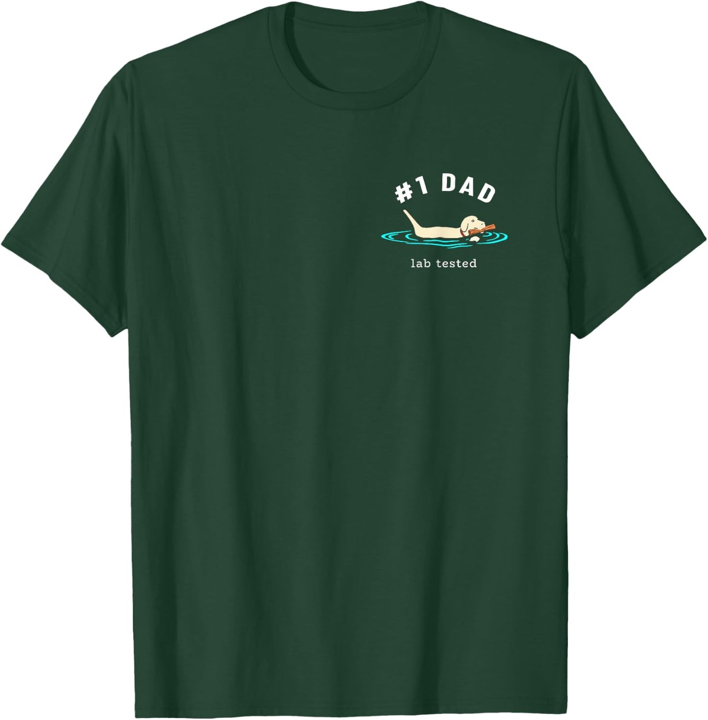 2 Sided Print - Yellow Labrador Retriever #1 Dad Lab Tested T-Shirt - T-Shirt | Forest
