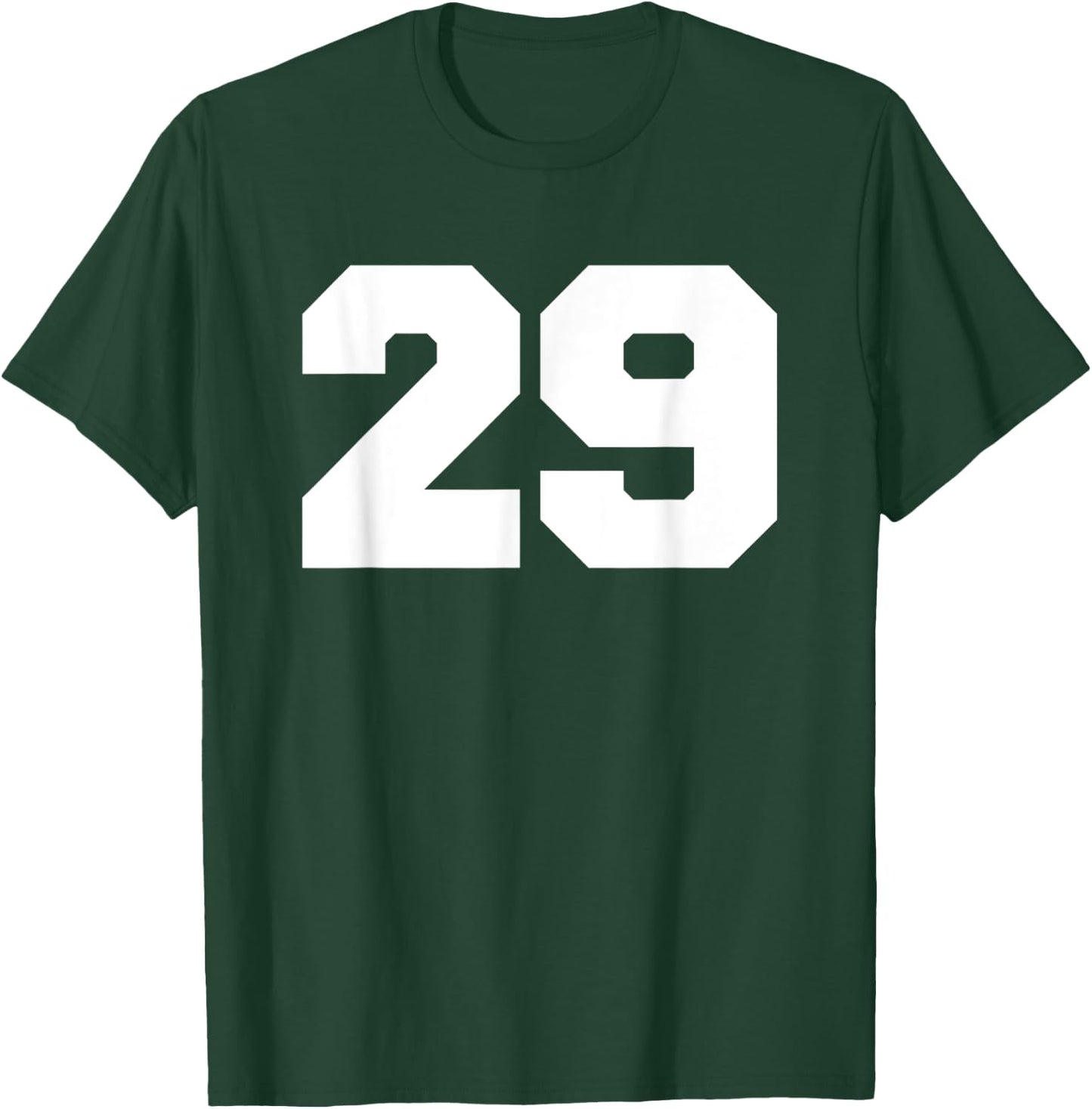 Number 29 Sports Jersey Player #29 Fan FRONT PRINT Varsity T-Shirt - T-Shirt | Forest