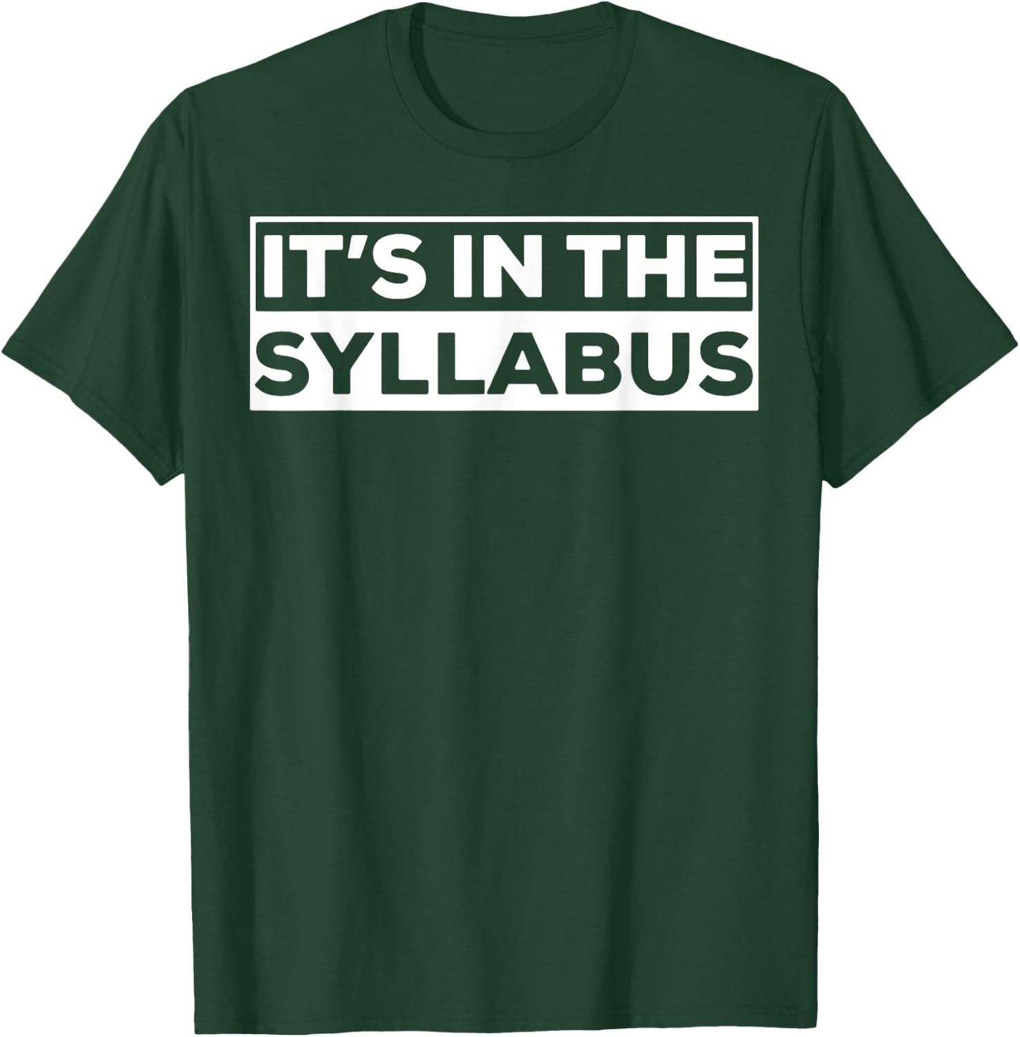 It's In The Syllabus T-Shirt - T-Shirt | Forest