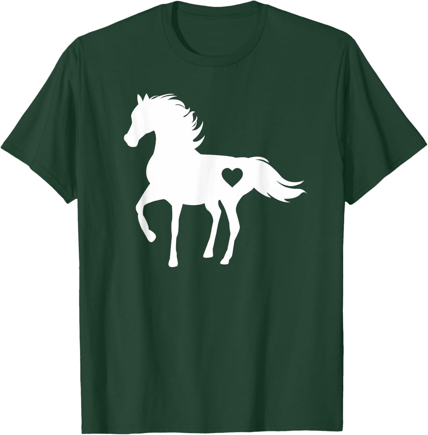 Horse with Heart White T-Shirt - T-Shirt | Forest