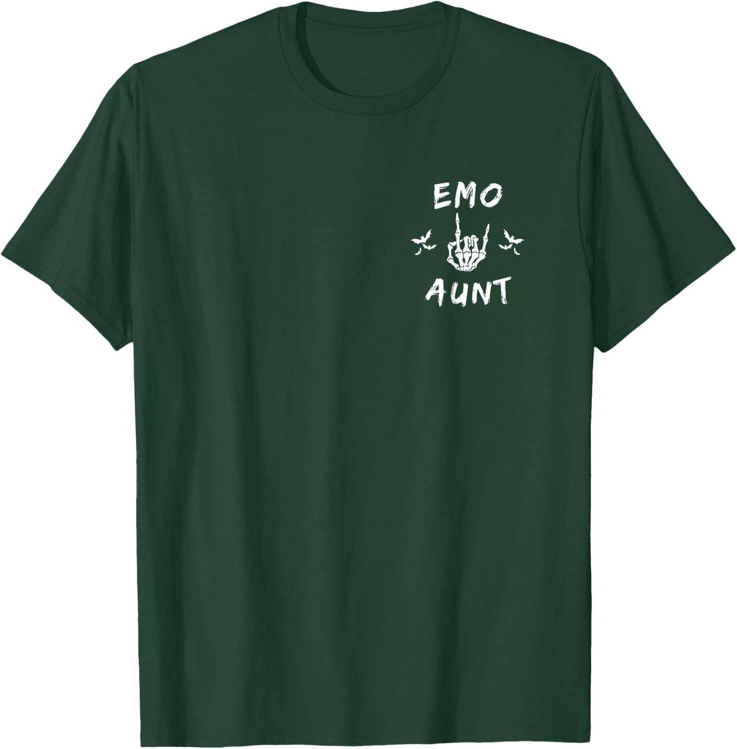 Emo Aunt cool Emo auntie Goth Punk skeleton hand rock on T-Shirt - T-Shirt | Forest