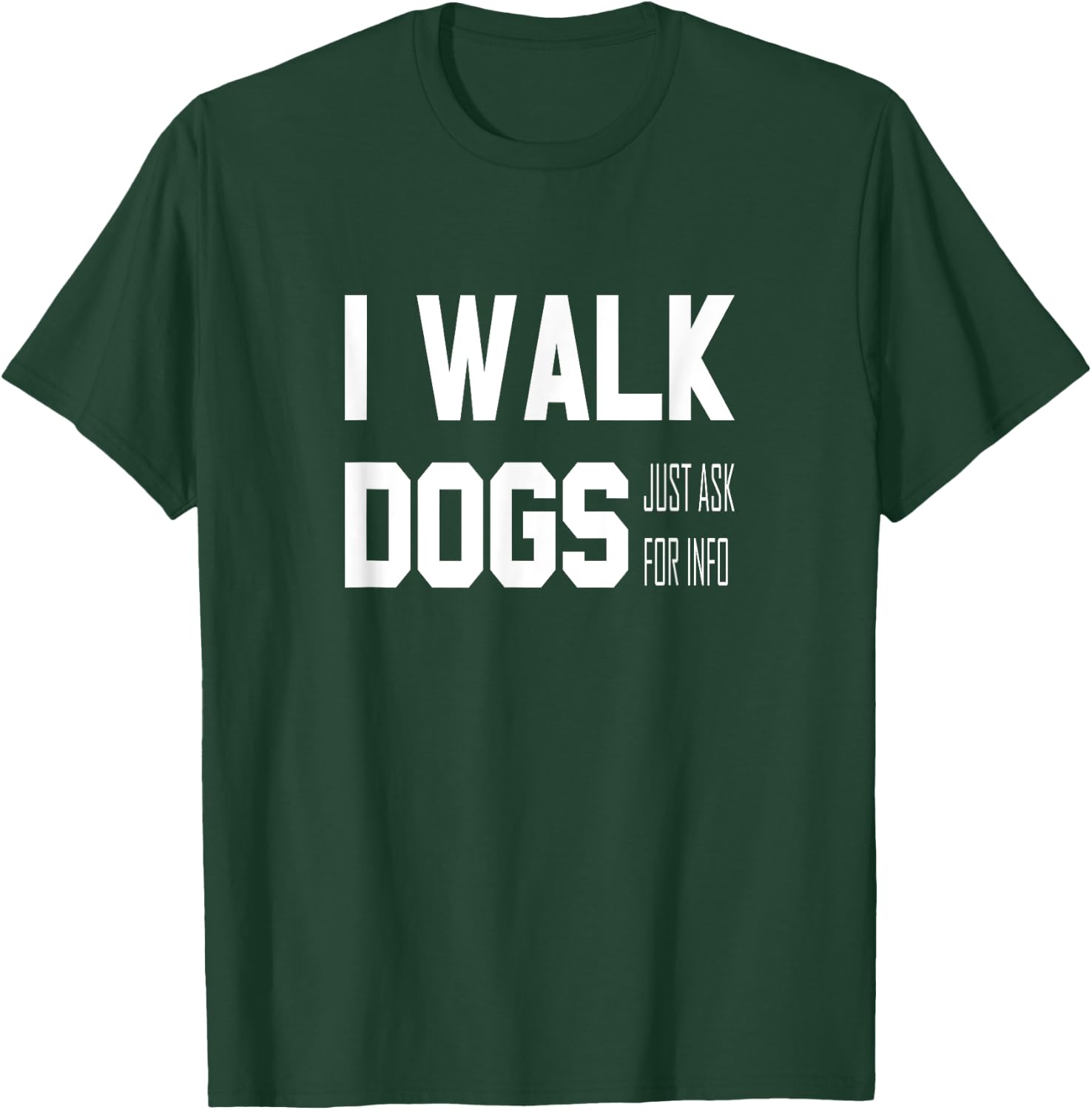 Official Dog Walker Men Women Kids T-Shirt - T-Shirt | Forest