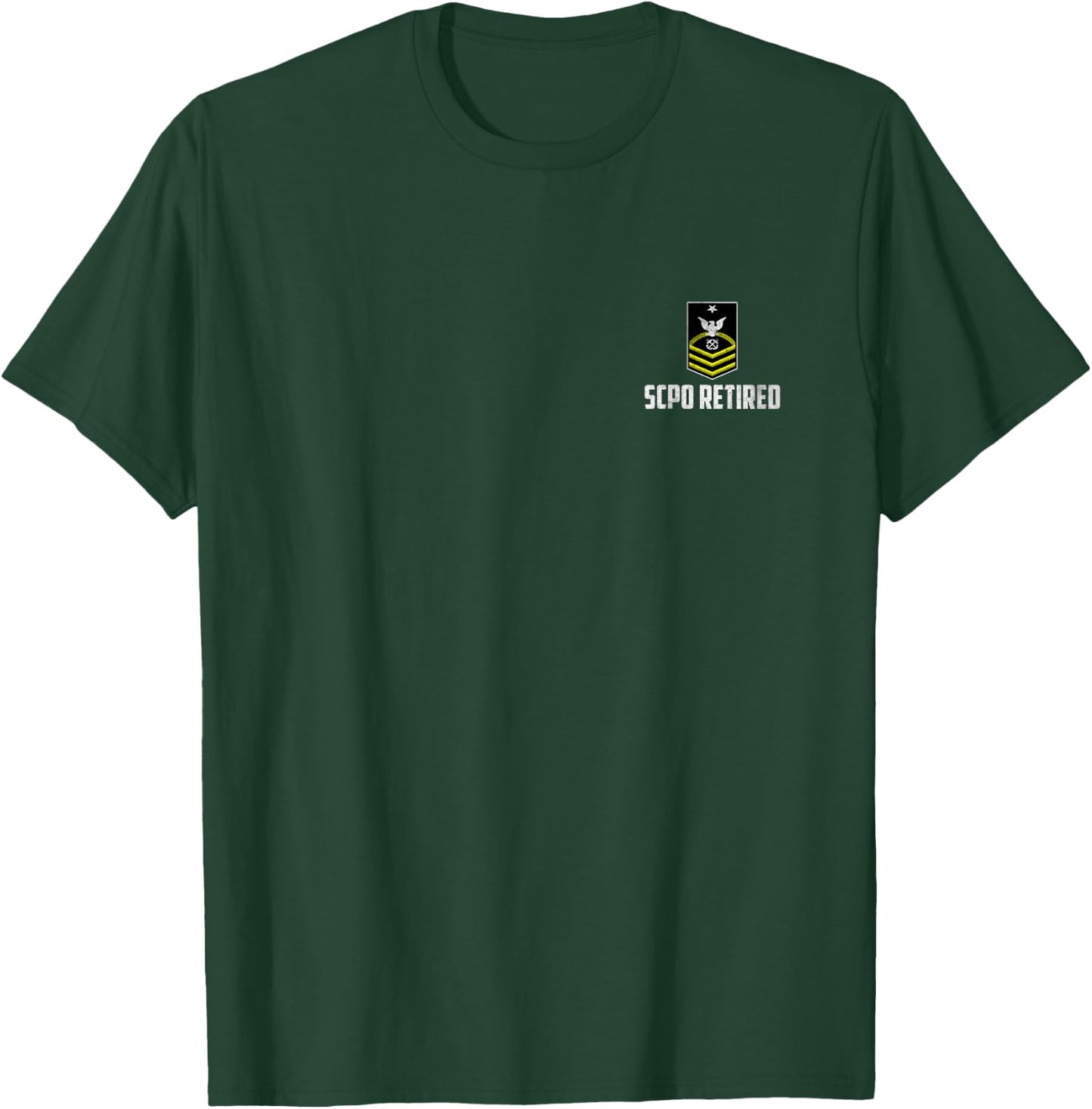 Retired E-8 Senior Chief Petty Officer SCPO Rank Logo Papa T-Shirt - T-Shirt | Forest