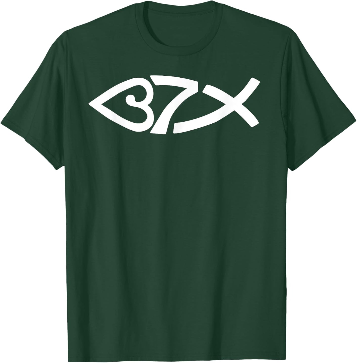 Jesus Fish Christian Ichthys Symbol New Jesus Fish Design T-Shirt - T-Shirt | Forest