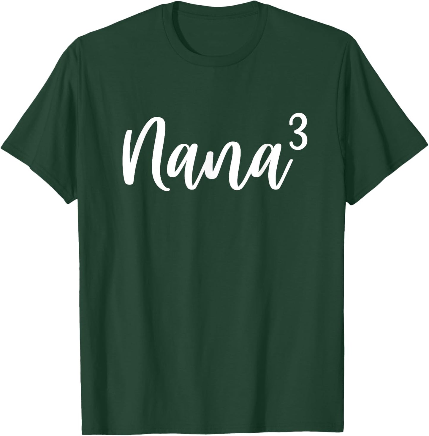 Nana of 3 Grandma of Three Cute Baby Announcement T-Shirt - T-Shirt | Forest