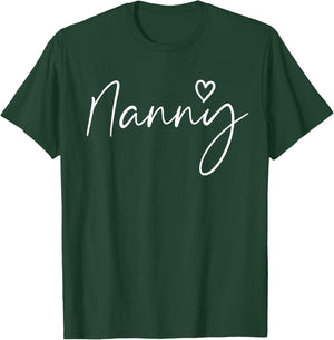 Nanny Gifts Grandma Heart Mother's Day Nanny T-Shirt - T-Shirt | Forest