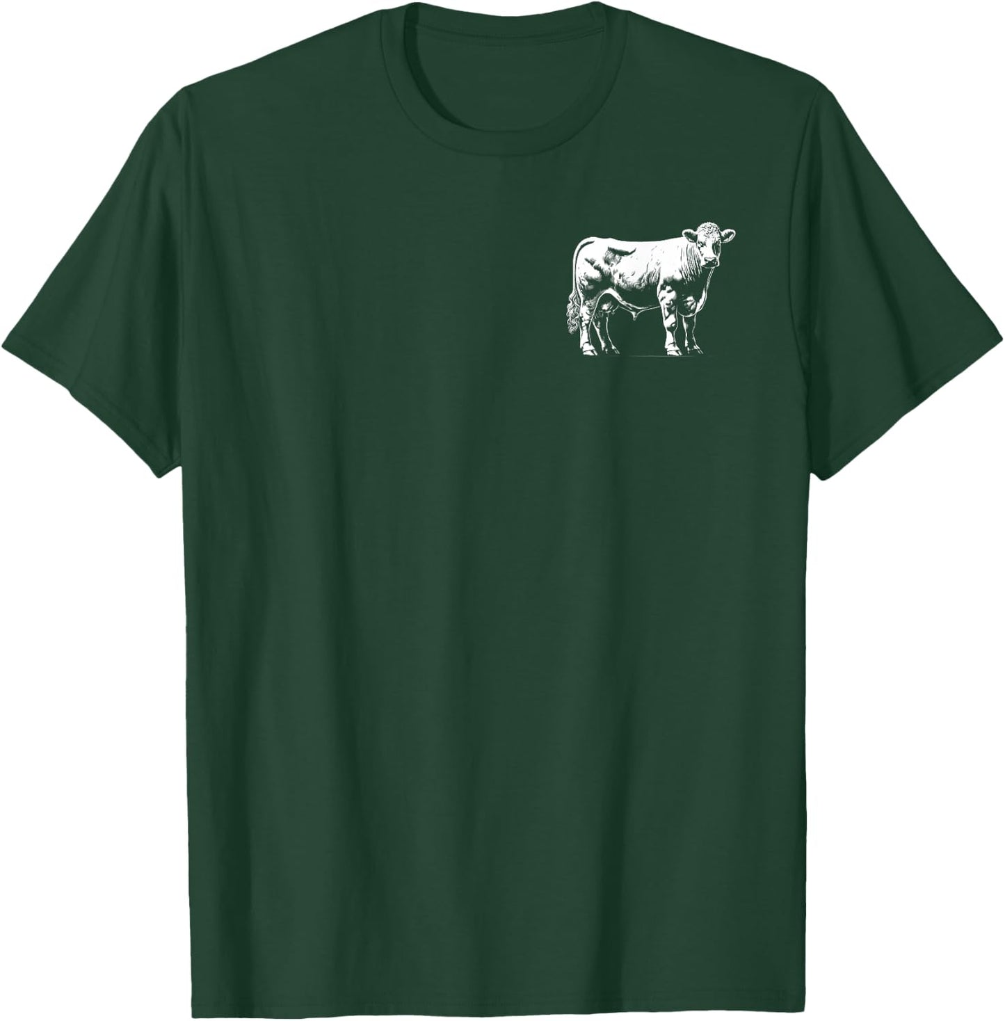 Cow Farmer Breeder - Monochromatic Murray Grey Cattle T-Shirt - T-Shirt | Forest