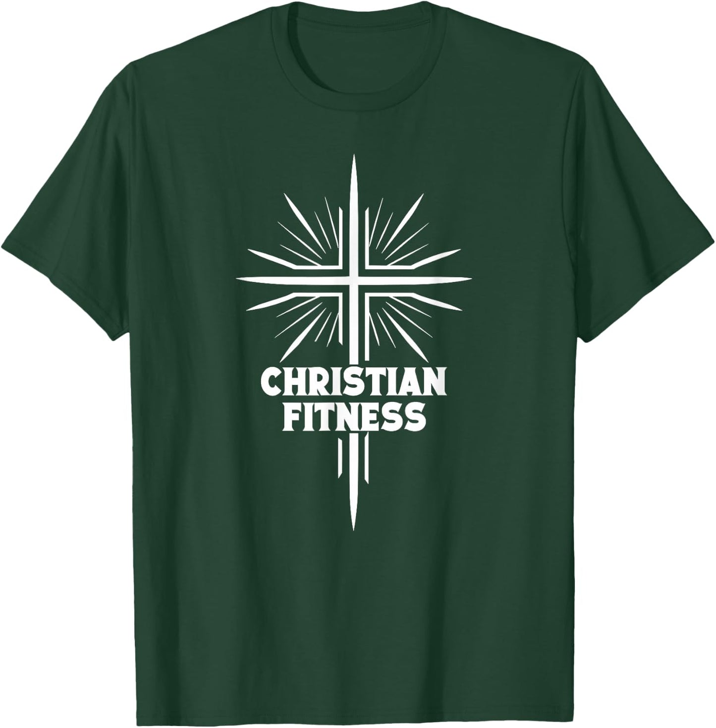 Jesus Workout Bodybuilding Christian Weightlifting T-Shirt - T-Shirt | Forest