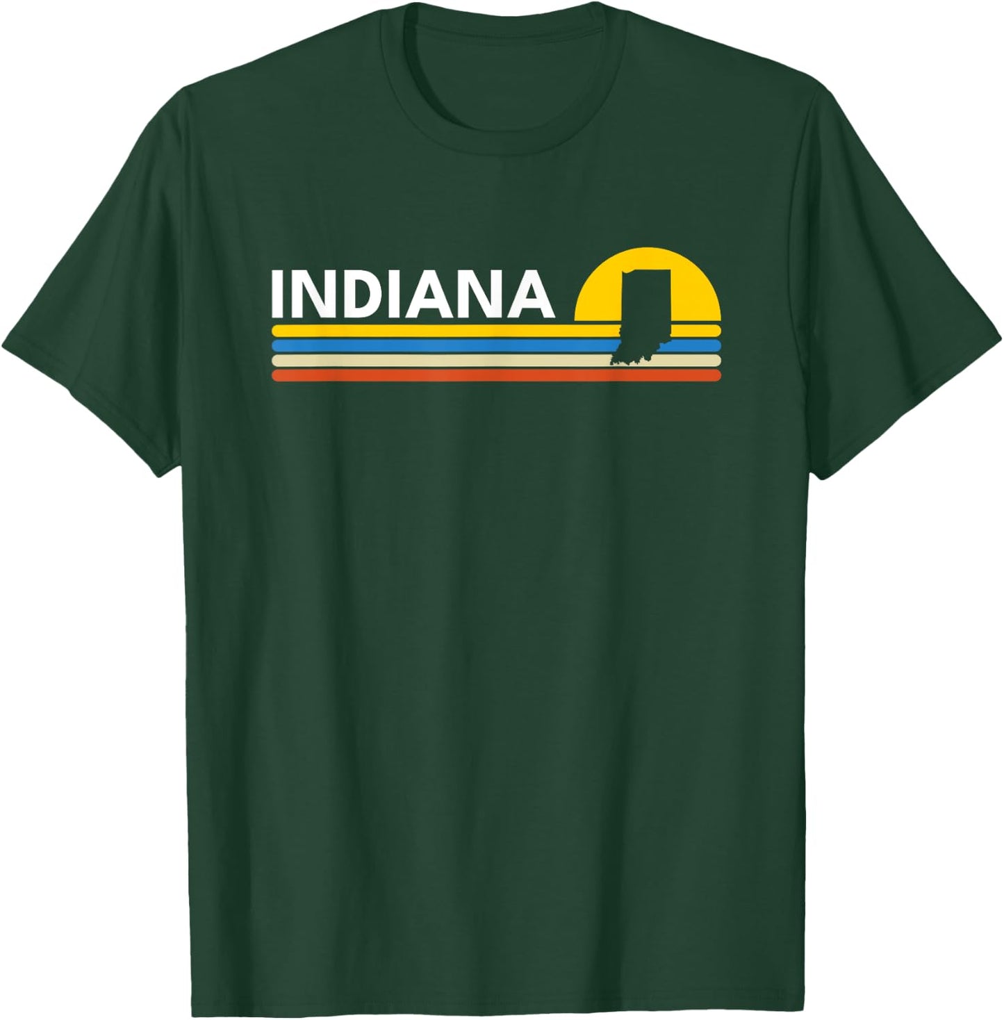 Indiana Map Souvenirs Vintage Retro T-Shirt - T-Shirt | Forest