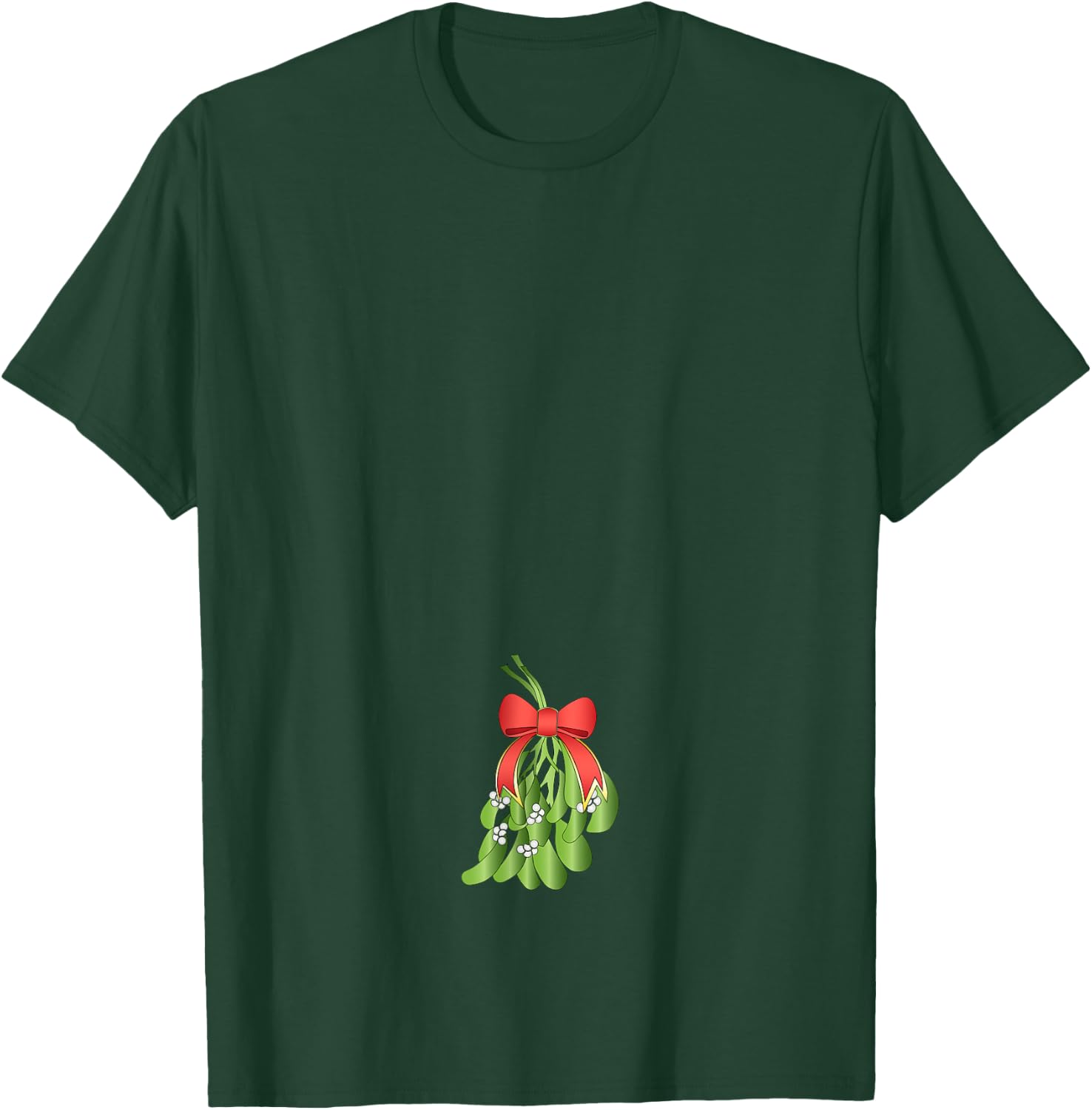 MISTLETOE Dirty Santa Xmas Funny Adult Humor Ugly Shirt Gift T-Shirt - T-Shirt | Forest