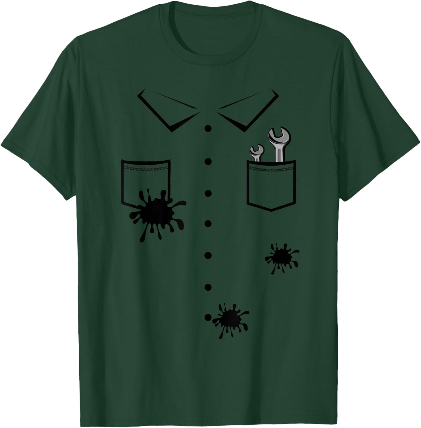 Wrenches Grease Stains Car Mechanic Halloween Costume T-Shirt - T-Shirt | Forest
