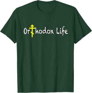 2 Sided Orthodox Life , Small, Black T-Shirt - T-Shirt | Forest