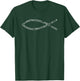 Jesus Fish Ichthys Ichthus Christian Faith Symbol T-Shirt - T-Shirt | Forest