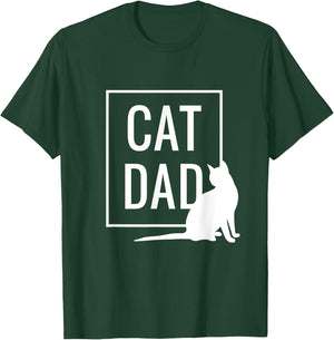 Cat Dad Funny Cat Owner Father Daddy Graphic Men Women T-Shirt - T-Shirt | Forest