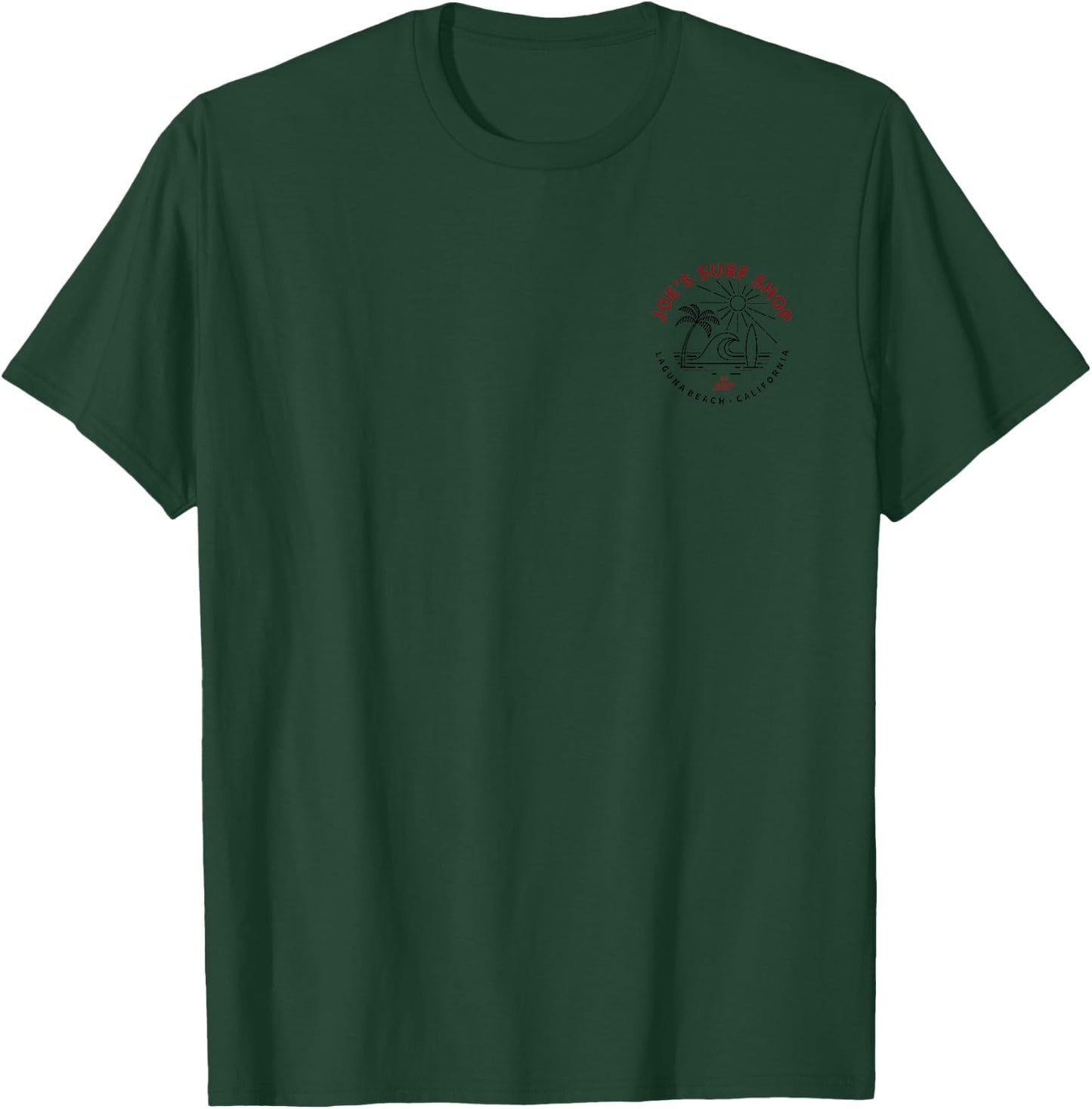 Joe's Surf Beach Life Logo Laguna Beach California Graphic T-Shirt - T-Shirt | Forest