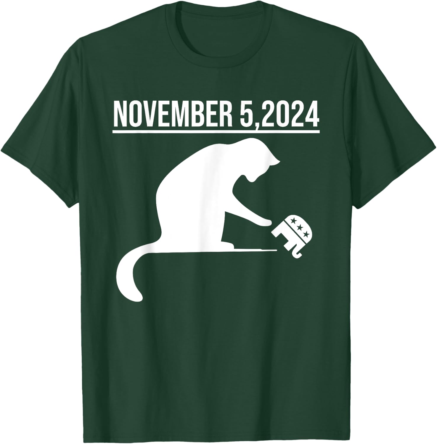 November 5 2024 The Revenge Of The Cat Ladies Cats Kamala T-Shirt - T-Shirt | Forest