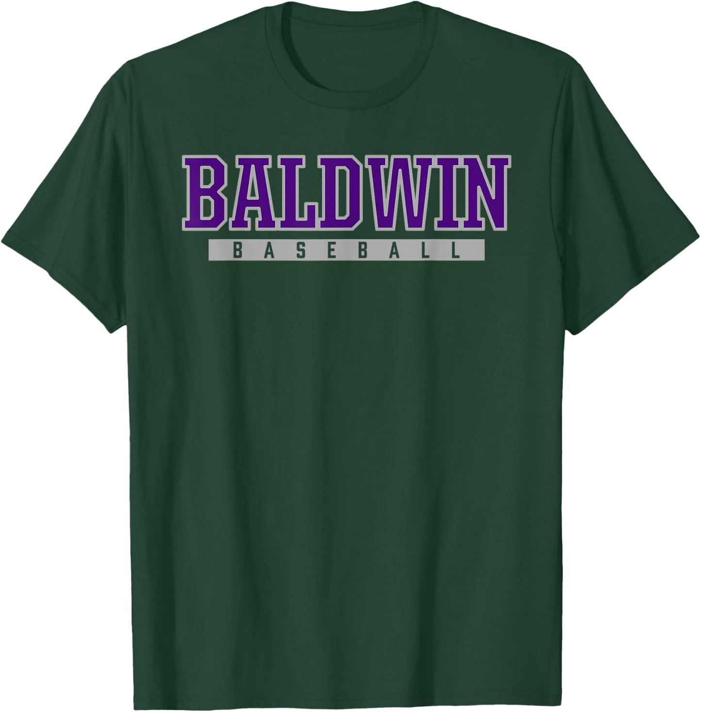 Baldwin High School Baseball T-Shirt - T-Shirt | Forest