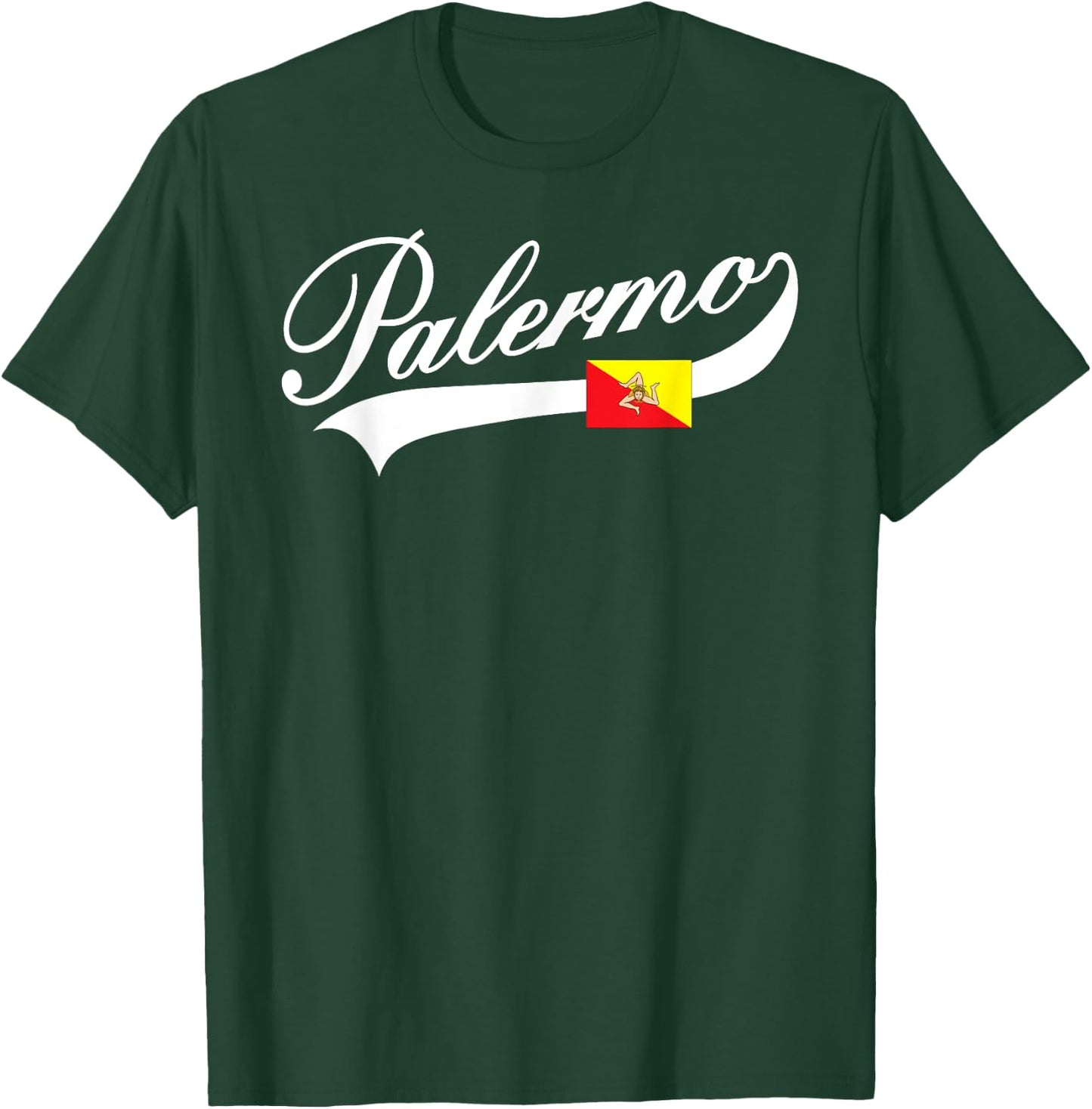 Palermo Sicily Flag Heritage T Shirt T-Shirt - T-Shirt | Forest