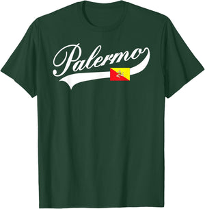 Palermo Sicily Flag Heritage T Shirt T-Shirt - T-Shirt | Forest