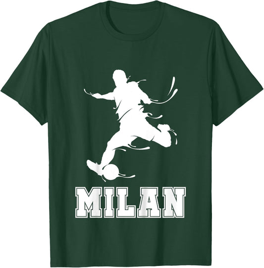 Kids Football Sport Club Name Milan Gift T-Shirt - T-Shirt | Forest