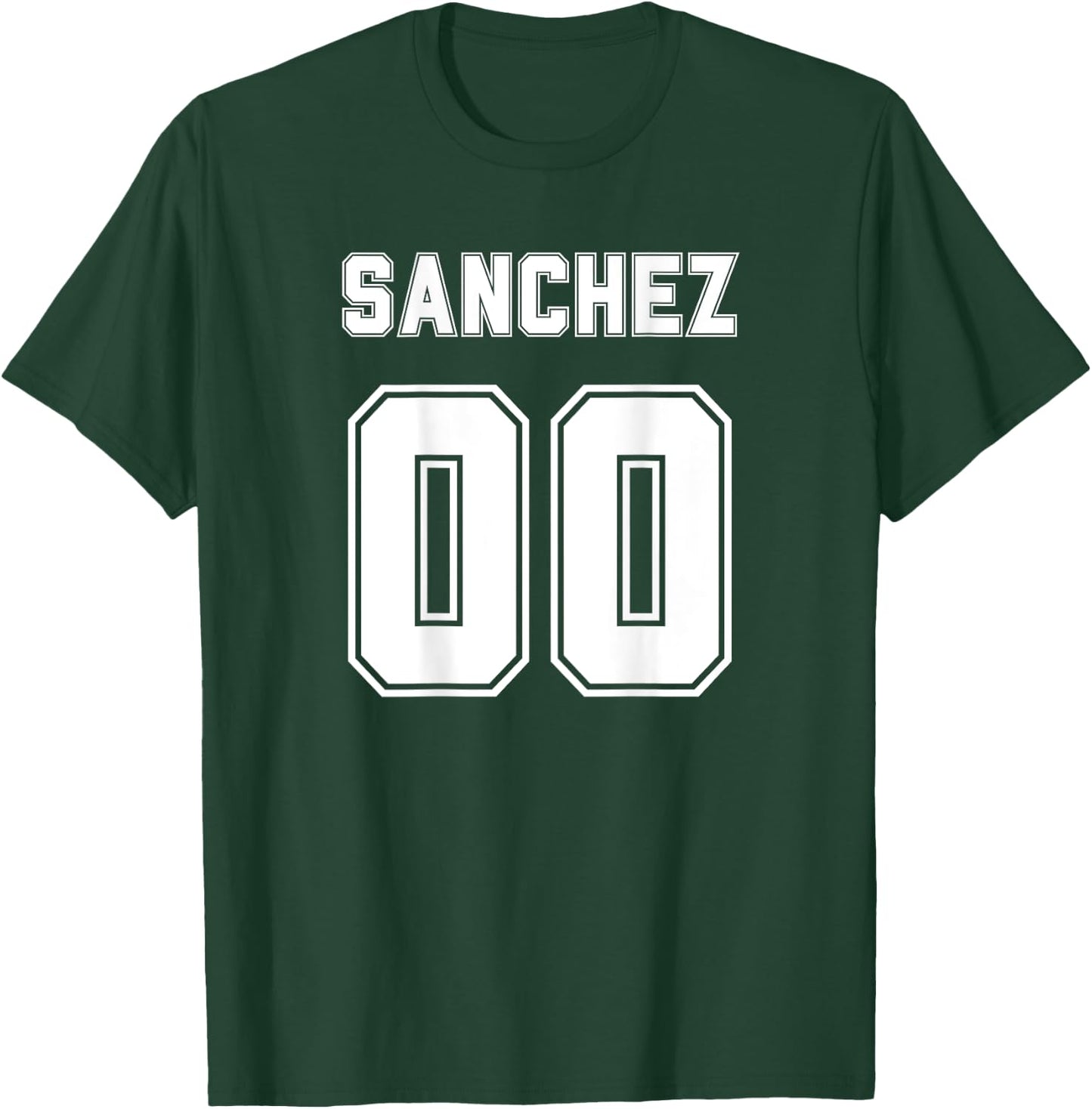 Sanchez Name Back Sports Number Family Team T-Shirt - T-Shirt | Forest
