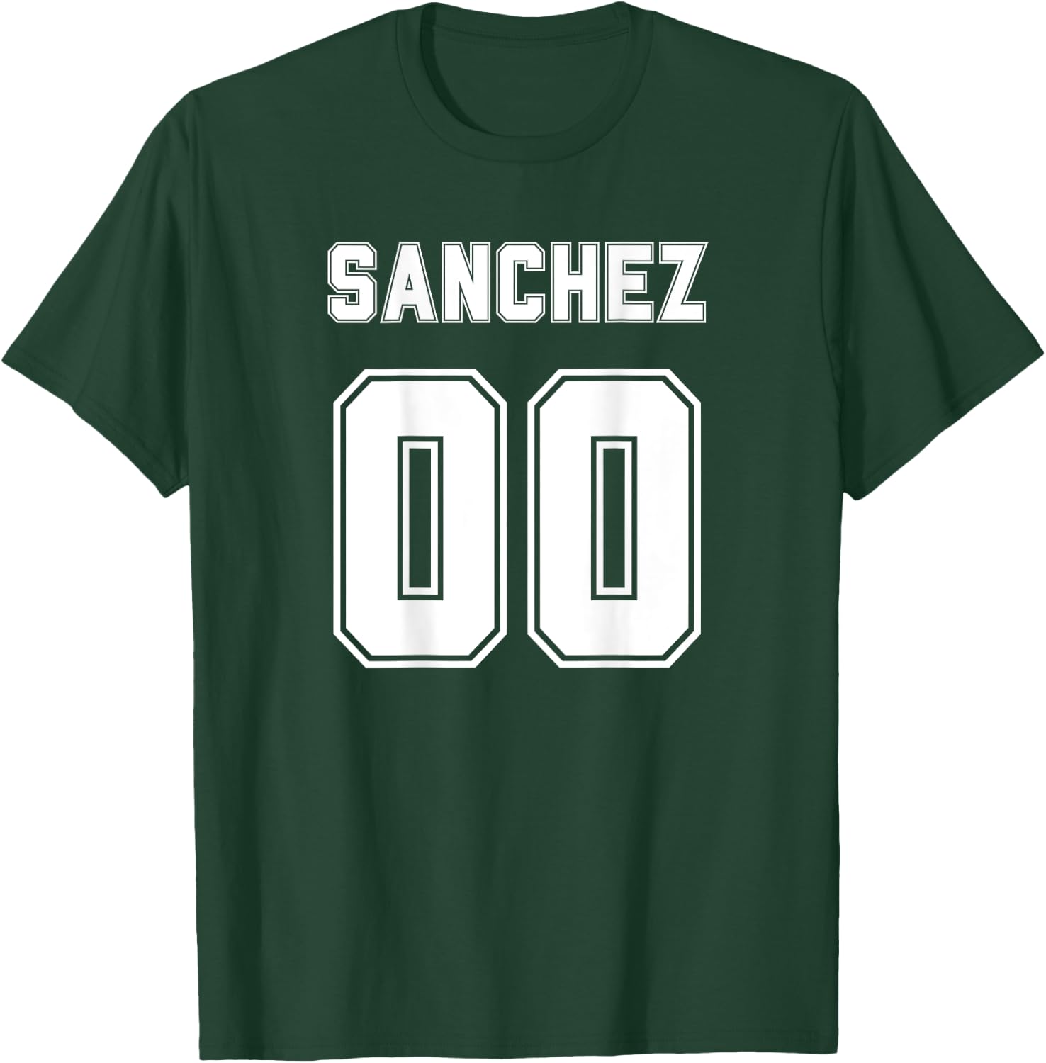Sanchez Name Back Sports Number Family Team T-Shirt - T-Shirt | Forest
