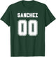 Sanchez Name Back Sports Number Family Team T-Shirt - T-Shirt | Forest