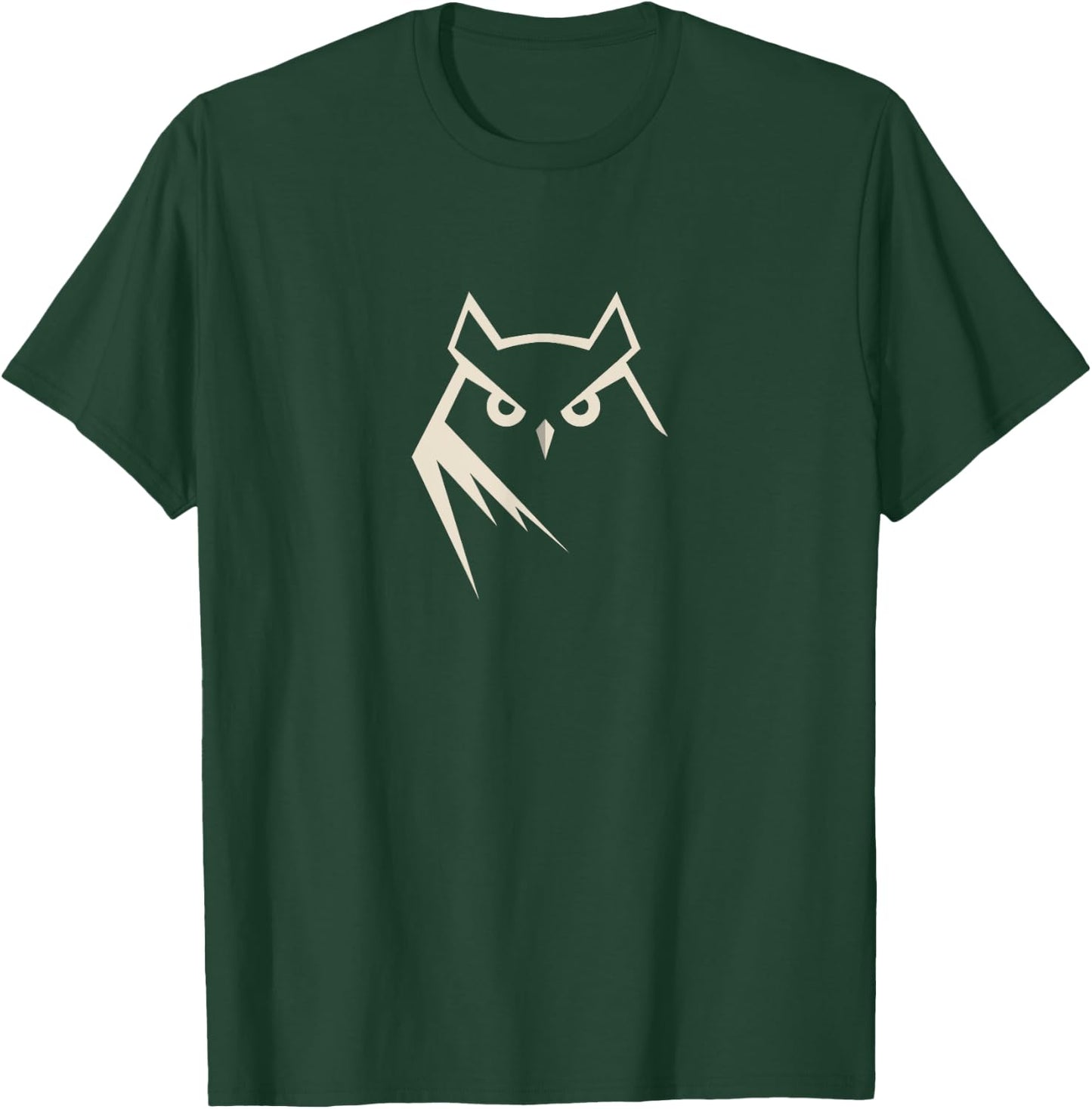 Minimal Snowy Owl Logo Style Minimalistic Abstract T-Shirt - T-Shirt | Forest